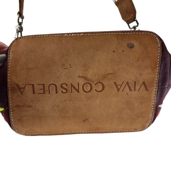 Consuela Crossbody Purse Sonoma Wedge Floral Embroidered Bohemian Hippie Red - Picture 7 of 15